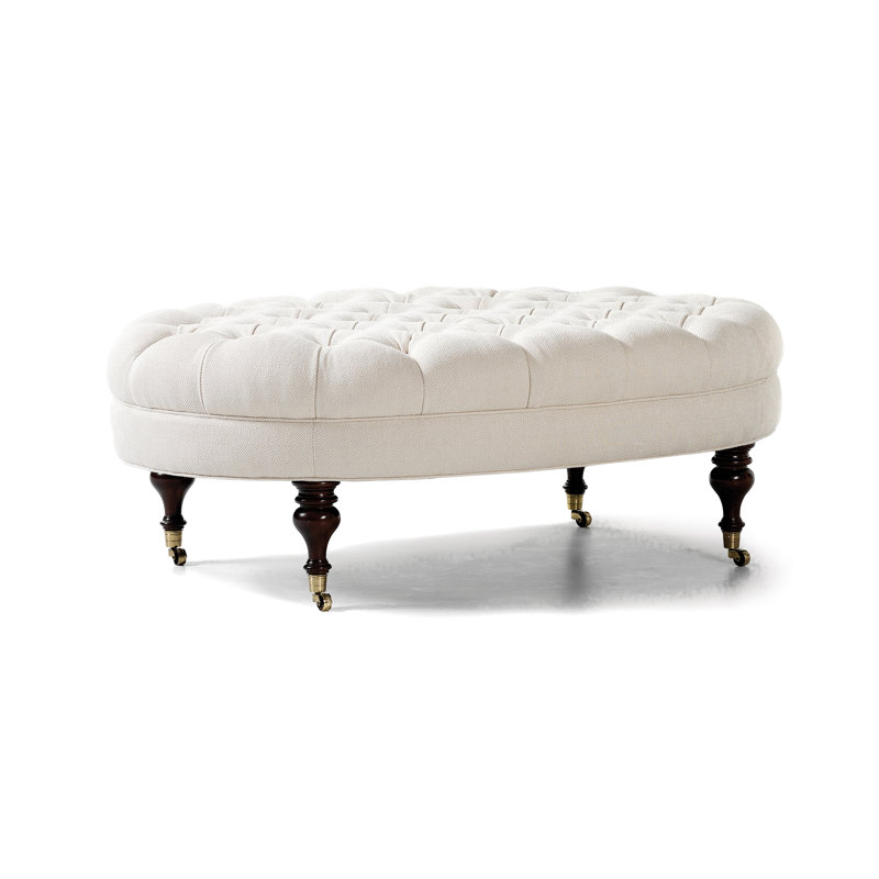 Marilyn Oval Ottoman, Brammer Ivory