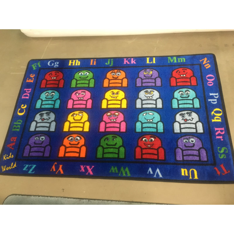 Tapis bleu / rouge / vert Silly Seats, Rectangle 5 pi x 8 pi