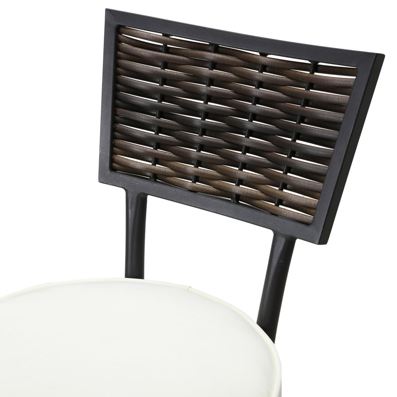 Evylin Patio Bar Stool with Cushion (2-Pack)