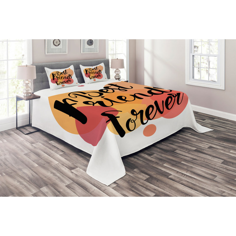 Polyester Coverlet, King Bedspread + 2 Shams