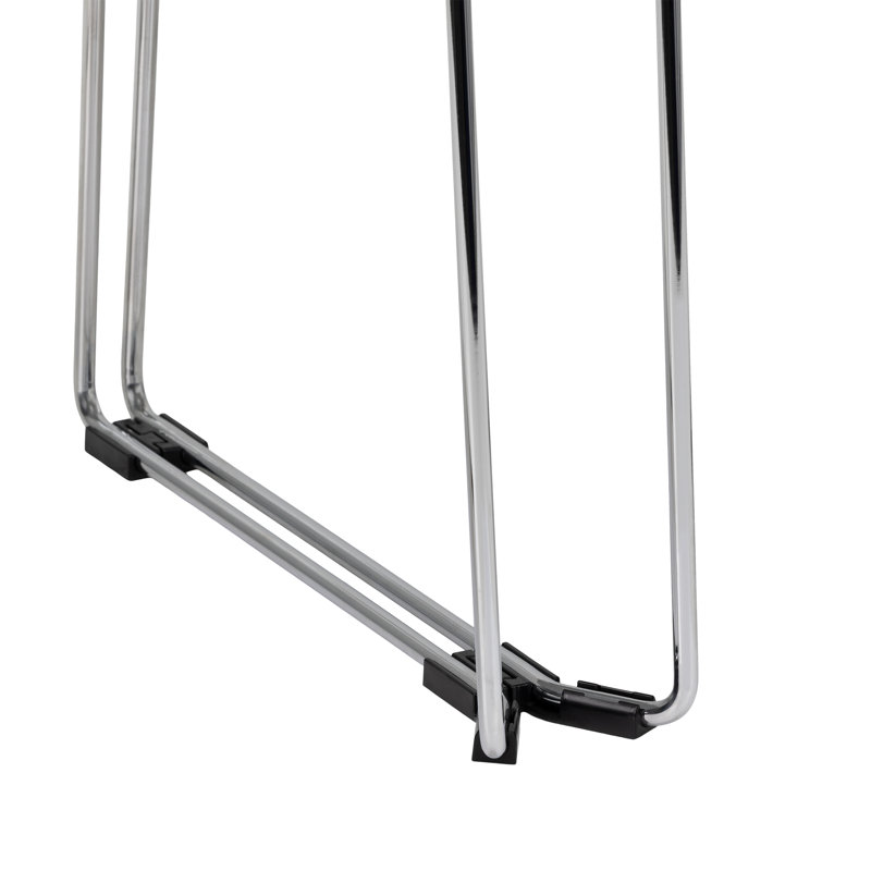 Chaises d'invités empilables luge - paquet de 4 | Siège ergonomique en polypropylène, structure en métal chromé, capacité de 275 lb | Chaises empilables pour salle d'attente, salle de classe, bureau et vestibule