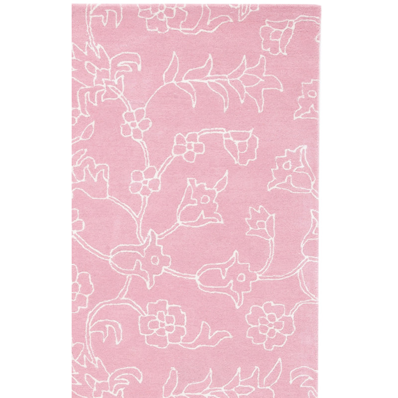 Emyrie Hand Tufted New Zealand Wool Floral Rug, Rectangle 3' x 5'