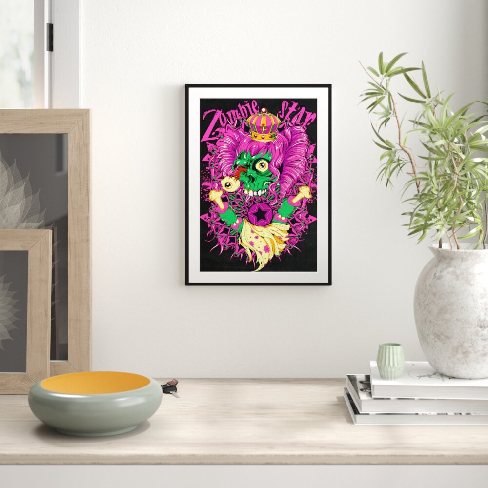 Gerahmtes Poster Lsd-Zombie Black