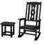 Chaise berçante d'extérieur en plastique Costner-1523127424