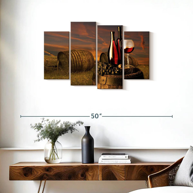Red Wine At Sunset, 22" H x 36" W