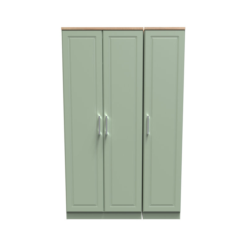 Aalysia Manufactured Wood Wardrobe, Reed Green/Bardolino Oak