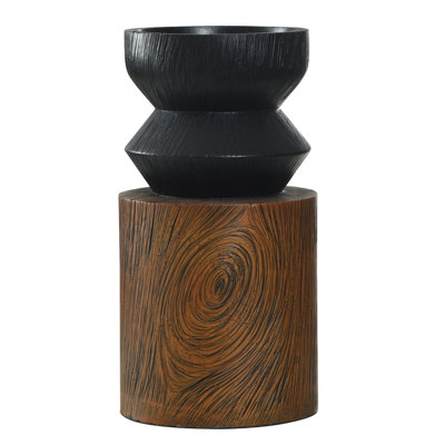 Jazayvion 15" Sveltwood Brown & Black Resin Vase