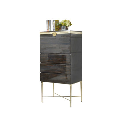 Commode d'appoint Gold Wire Ebony