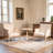 Amando French Country Accent Chair, Beige Upholstered
