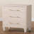 Itza Baxton Studio Nira Modern Beige Faux Shagreen 3-Drawer Storage Cabinet