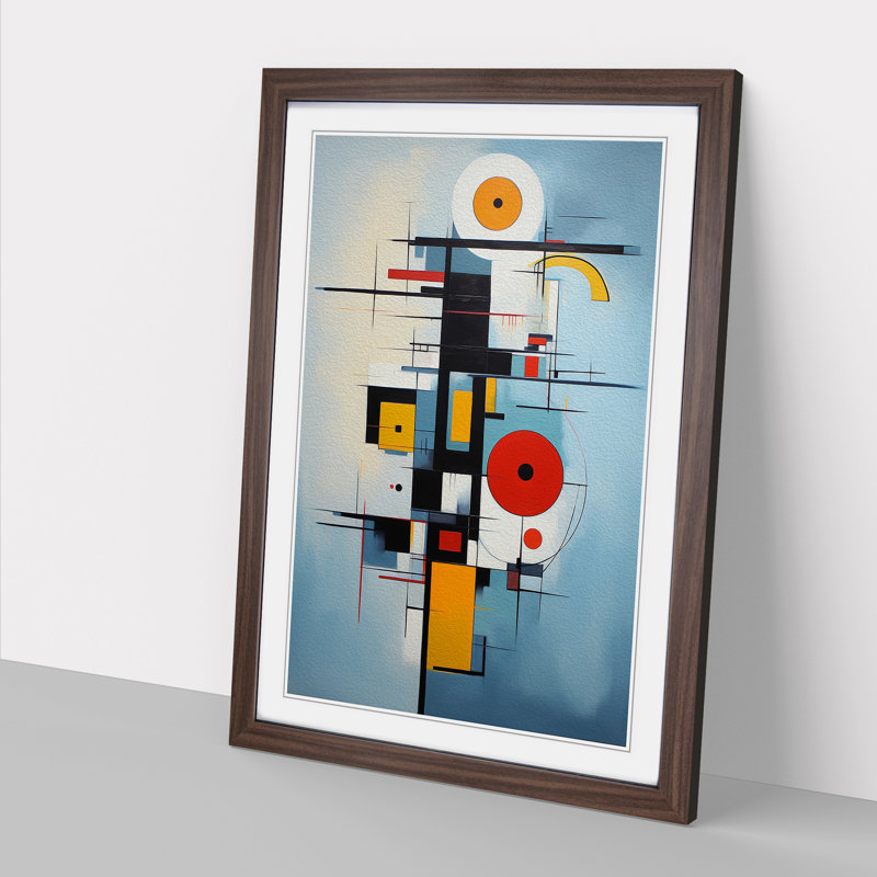Single Picture Frame Print on Wood, 46cm H x 34cm W, Walnut Framed