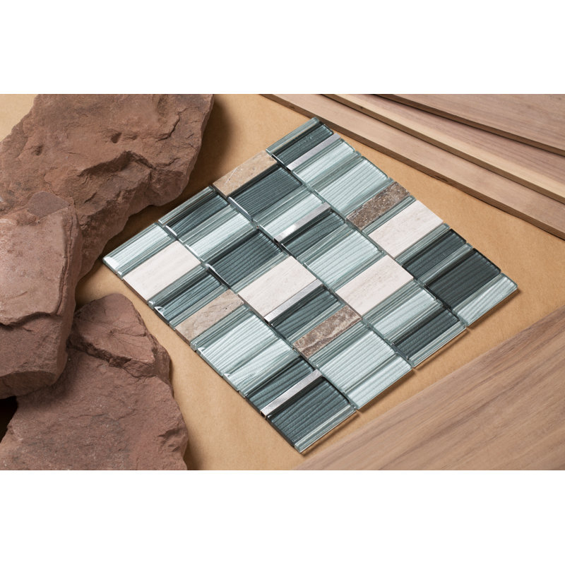 Tallia Stone Tile, Gray/Silver