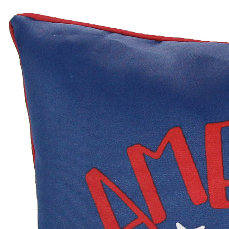 18" x 18" Outdoor Throw Pillow with Welt, America Beautiful Reversible