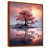 Toile avec cadre flottant brun
