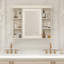 Armoire de rangement murale avec porte miroir-892709402