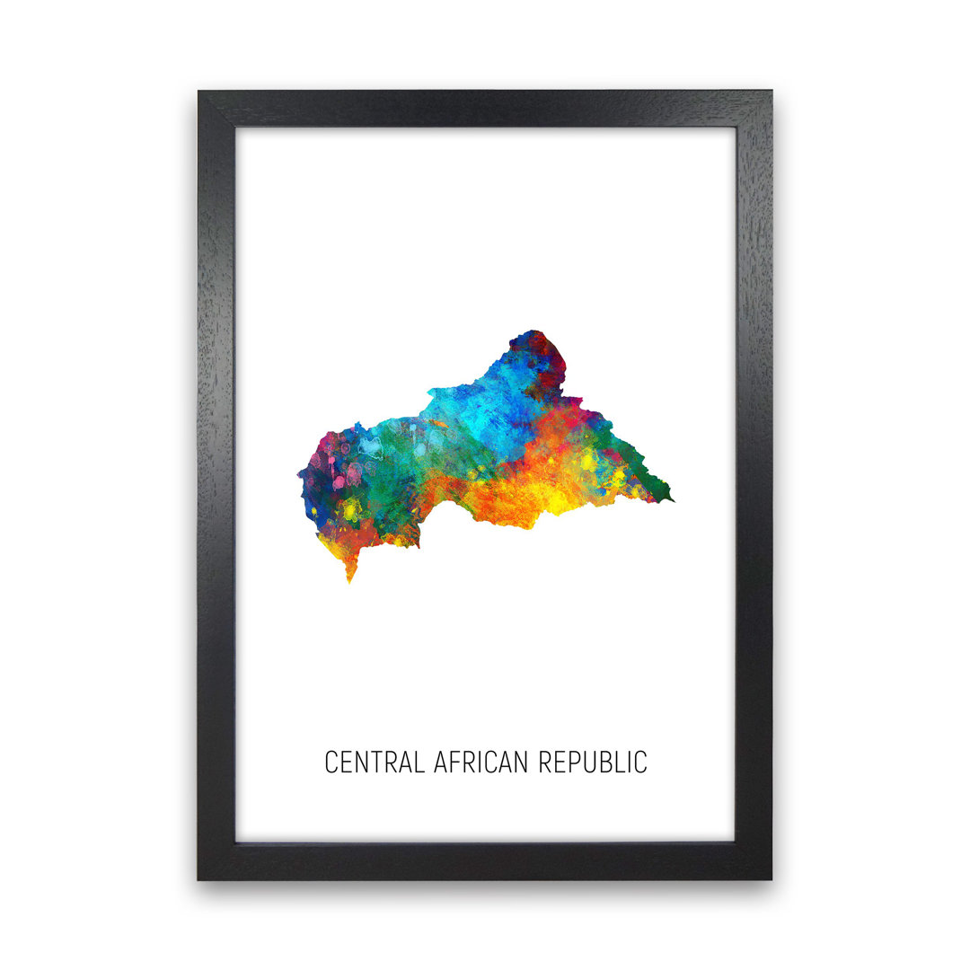 Central African Republic Watercolour Map by Michael Tompsett - Print