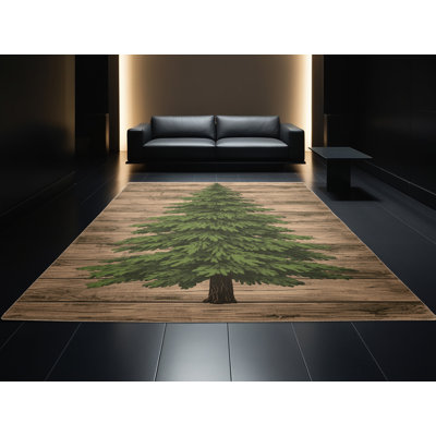 Tapis beige moelleux et moelleux à motif abstrait moderne et contemporain Eudy Christmas