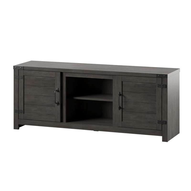 Meuble télé pour téléviseur de 65 po ou moins Guadalupe, Gris patiné
