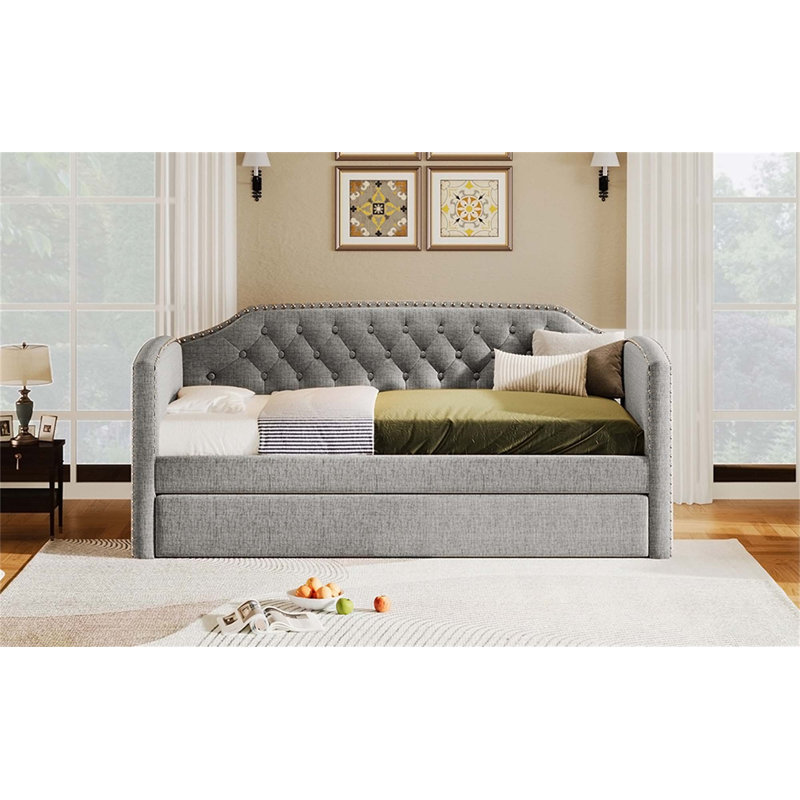 Sophisticated Daybed with Versatile Functionality for Home Spaces, Gray