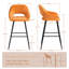 Velvet Upholstered Bar Stools with Armrests-1924051081