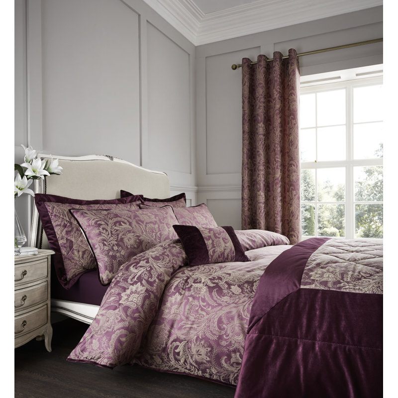 Regal Jacquard Eyelet Curtains, 168 W x 183 D cm