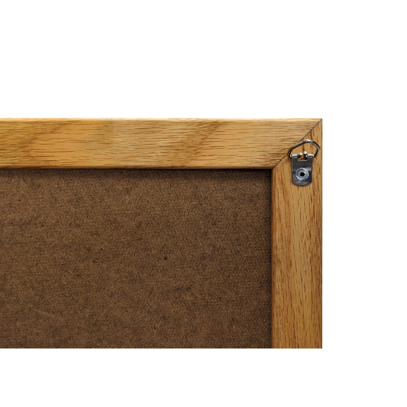 Solid Oak Frame White Dry Erase Board 24" x 18"