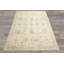 Tapis Oushak en laine ivoire et gris, noué à la main, style Arts & Crafts, 2,46 m x 3,05 m