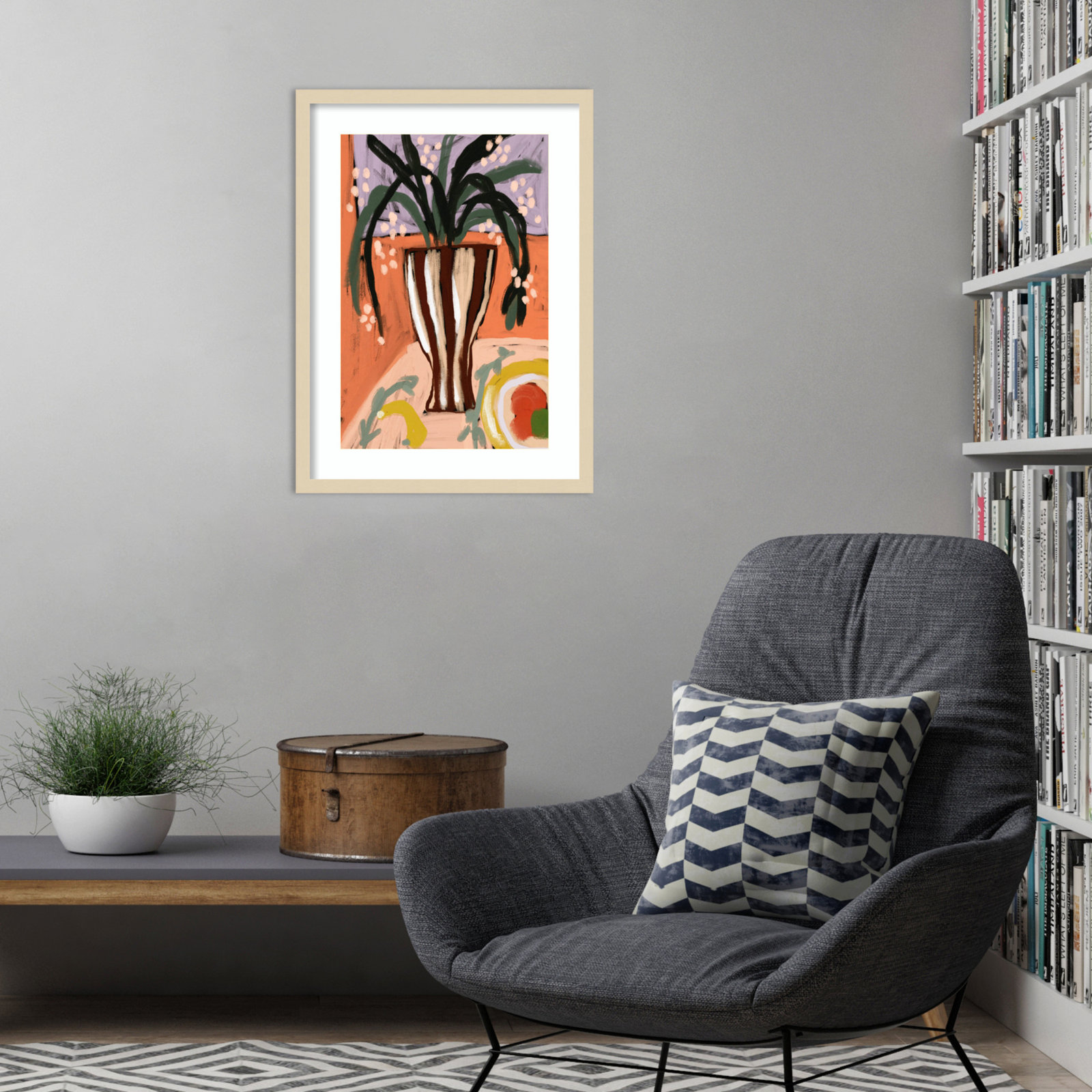 Floral Still Life No. 3 Print, Brown, 25" H x 19" W