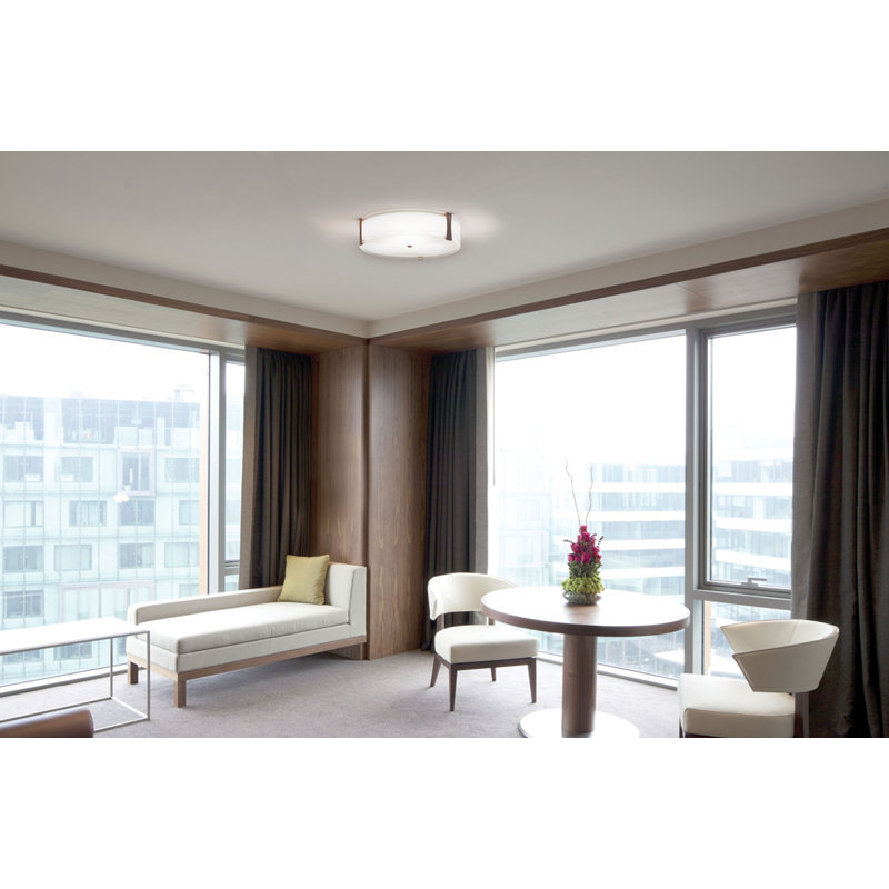 Pastrana Glass Flush Mount, 4.75" H x 14" Diameter