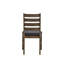 Ensemble de 2 chaises d'appoint en cuir synthétique brun et noyer Damica