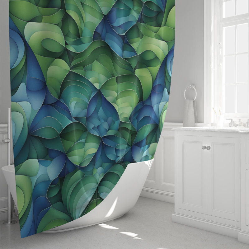 Rideau de douche Yelani, 83 po x 70 po