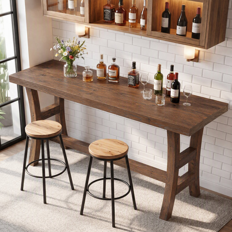 Table bistro 63 "Farmhouse, Dark Walnut