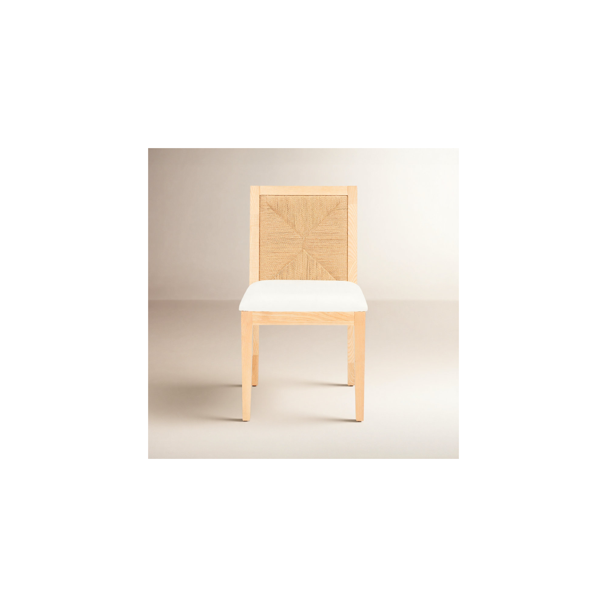 Hudgins Woven Back Side Chair, Natural