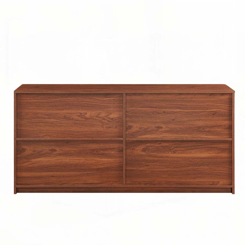 Armoire de rangement à 6 portes Wavy Design, Noyer