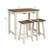 Counter Height Pub Table with 2 Saddle Bar Stools