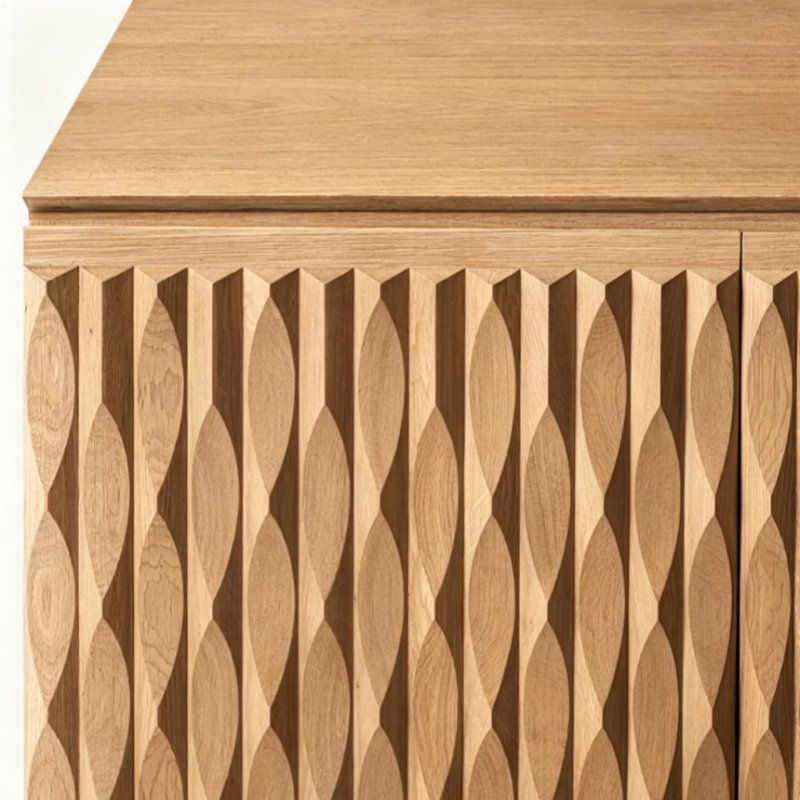 Meuble télé avec rangement de style américain, Brun orangé