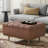 Mariah 34"W Upholstered Coffee Table Storage Ottoman with Lift Top and Solid Wood Legs-946002183