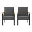 Ensemble de 2 chaises d'extérieur avec coussins-1653311950