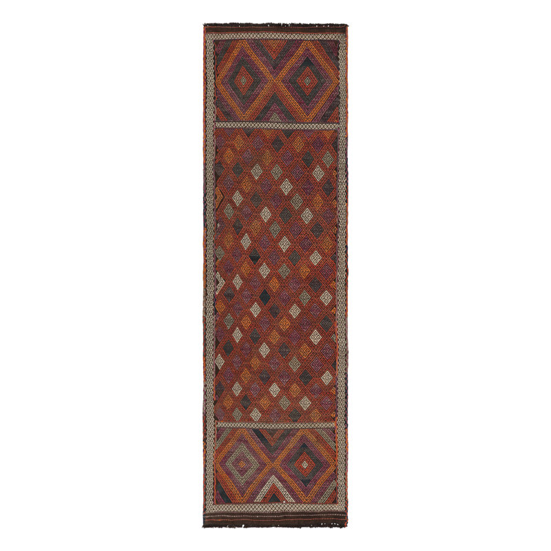 One-of-a-Kind 2'8"X9'6" No Wool Area Rug Brown, Beige, Green