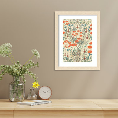«Vintage Meadow» par Fuselier, impression sur bois encadrée