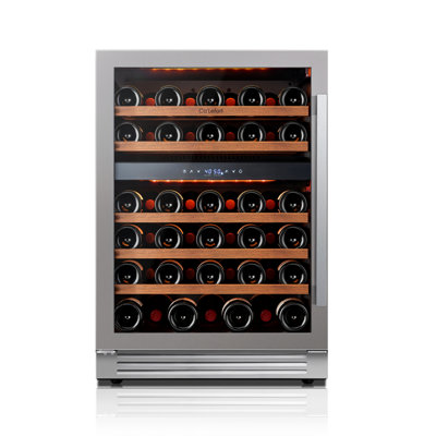 24 In. 52-Bottles Dual Zone Wine Cooler Built-In Refrigerator In Stainless Steel Frost-Free Touch Panel | Fridge.com