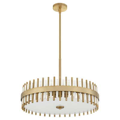Luminaire suspendu 6 lumières Cassio | Laiton vieilli