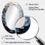 Miroir mural ovale en or et bleu Turbulent Waters-595059939