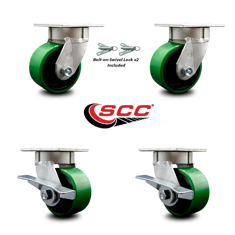 Ensemble de roulettes Kingpinle, Vert