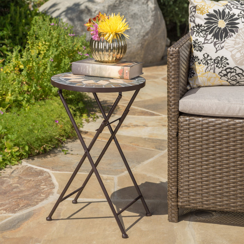 Table d'appoint pliante en pierre SILVESTER