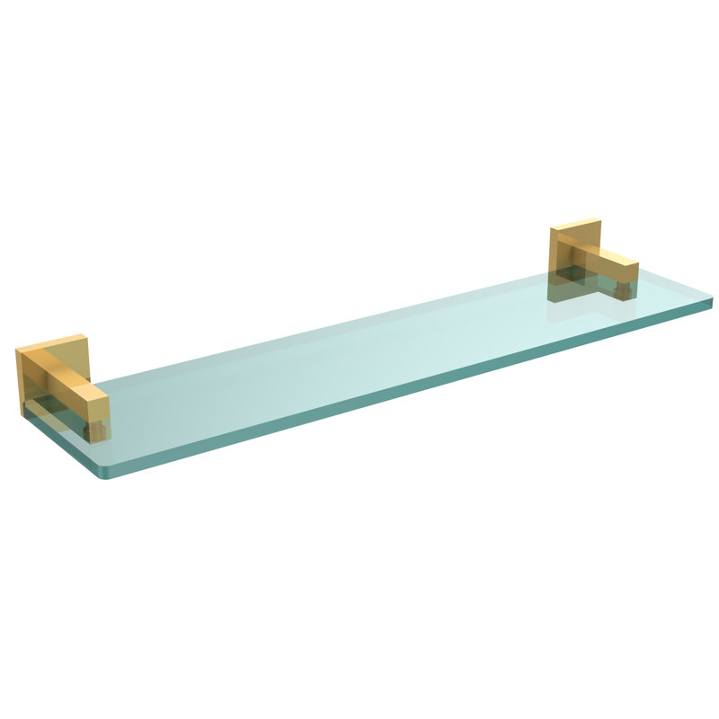 Haranu Bracket Shelf, Unlacquered Brass, 16 Inch