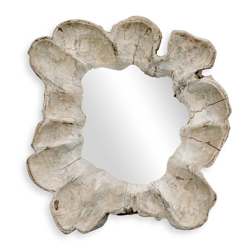 Miroir rond en bois Ariane