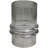 Glass Wide Ribbed Decorative Gray Candle Holder with Fluted Center