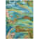 Machine Washable Indoor/Outdoor Xhevrie Teal Rug