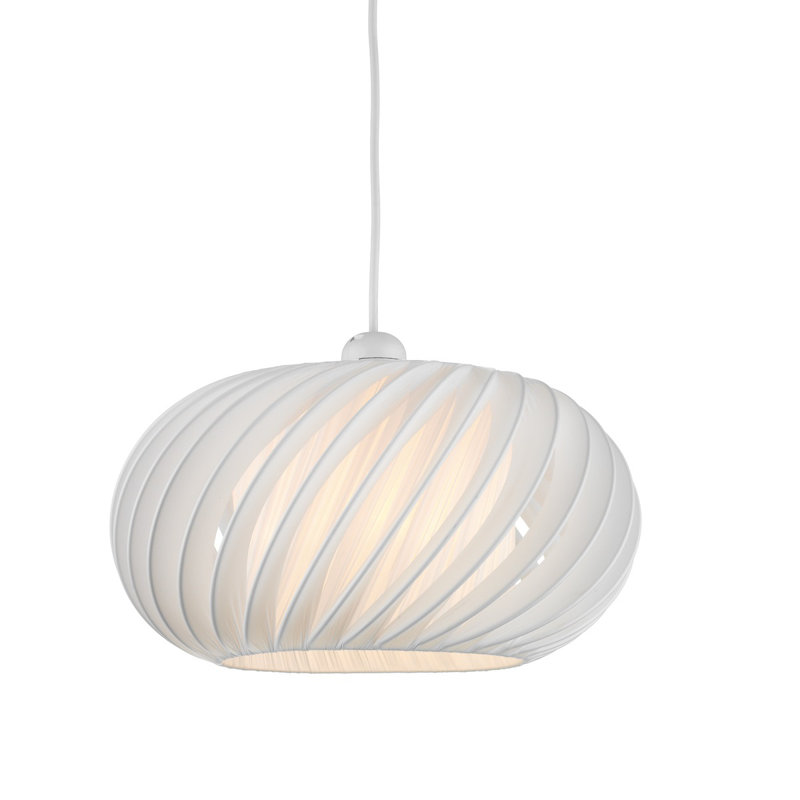 Bleboo 16cm H Plastic Oval Pendant Shade ( Spider ) in White
